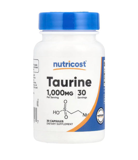 Taurine, 1000mg, 30 capsules
