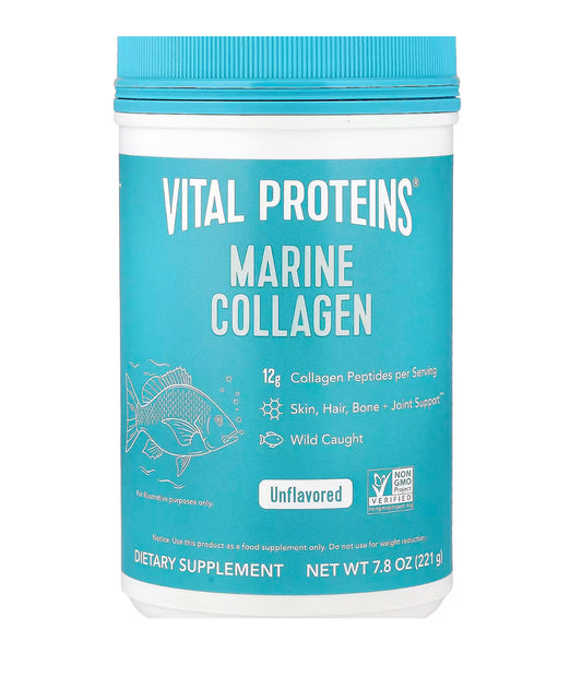 بروتينات حيوية، كولاجين بحري، بدون نكهة، 7.8 أونصة (221 جم) 