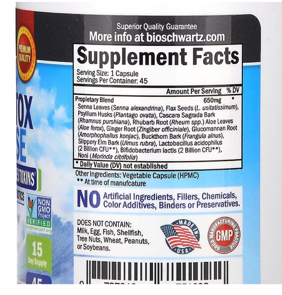BioSchwartz, Herbal & Probiotic Formula, 45 Capsules