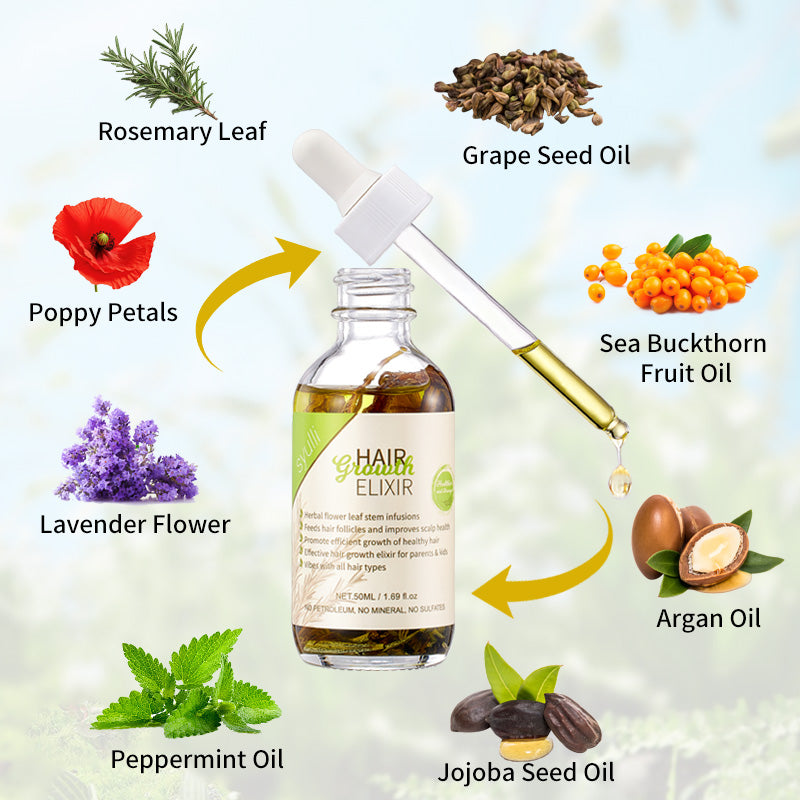 100% Natural Rosemary Castor Oil -Hair Treatment Scalp Care Serum Hair Growth Oil Elixir