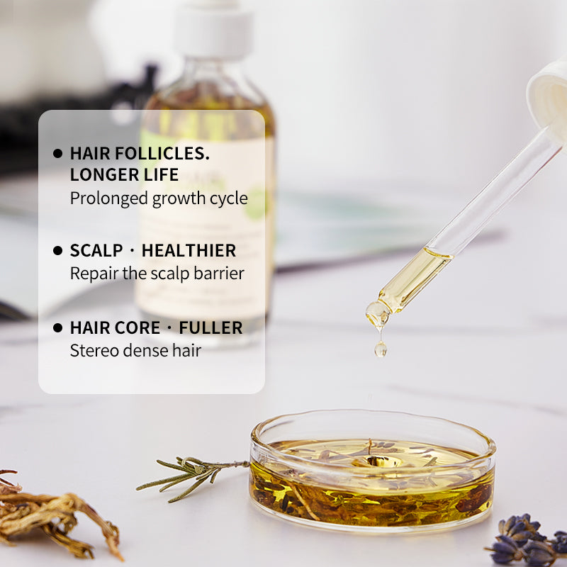 100% Natural Rosemary Castor Oil -Hair Treatment Scalp Care Serum Hair Growth Oil Elixir