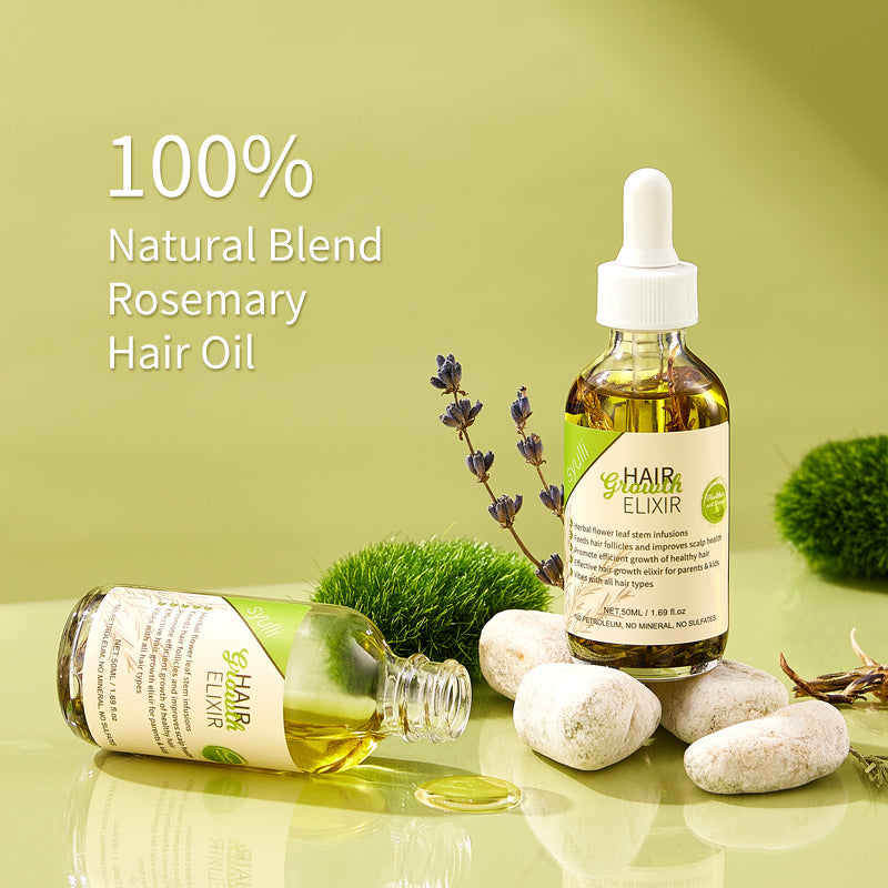 100% Natural Rosemary Castor Oil -Hair Treatment Scalp Care Serum Hair Growth Oil Elixir