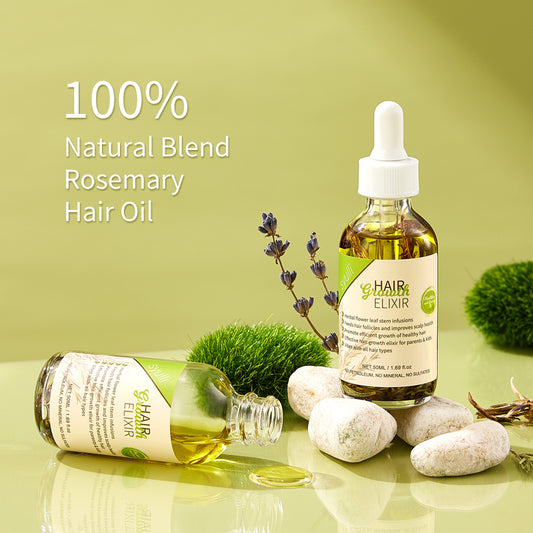 100% Natural Rosemary Castor Oil -Hair Treatment Scalp Care Serum Hair Growth Oil Elixir