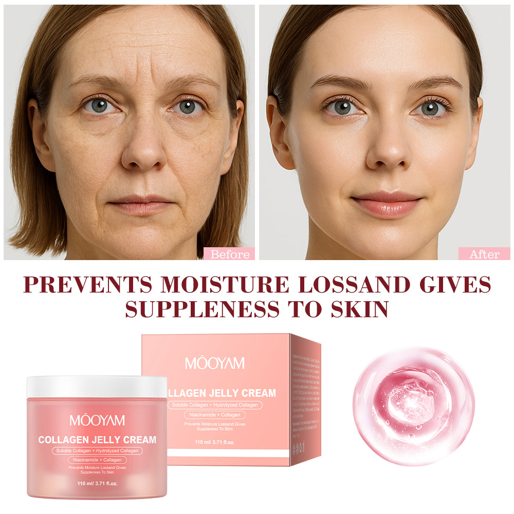 Anti-Aging Collagen Jelly Cream 110g  Enriched Formula Strengthens Skin Barrier and Smooths Lines
