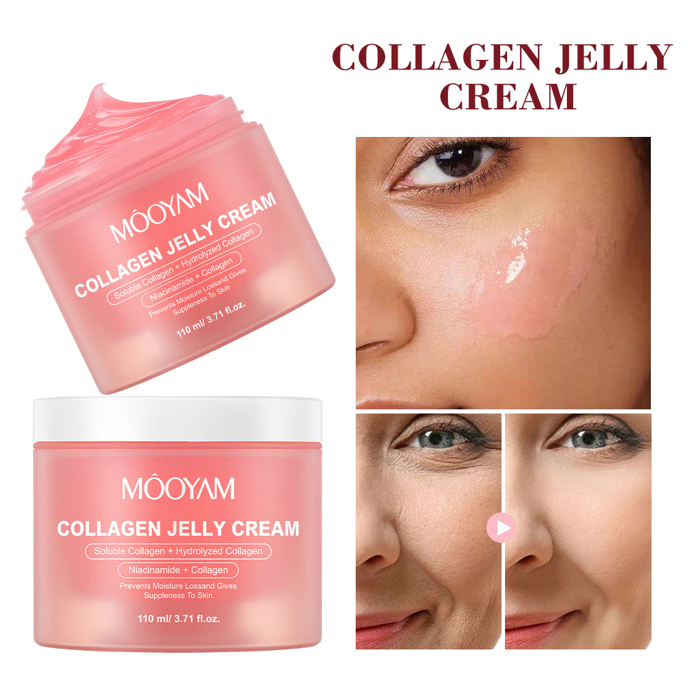 Anti-Aging Collagen Jelly Cream 110g  Enriched Formula Strengthens Skin Barrier and Smooths Lines