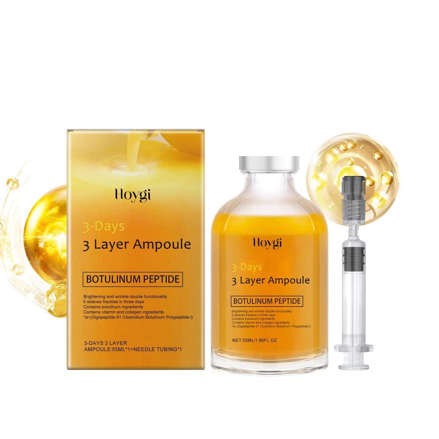 HOYGI Improves Rough and Delicate Skin Removes Yellowing Brightens and Lightens Spots Facial Whitening Ampoule Serum