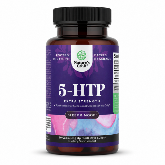 Nature's Craft, 5-HTP, 5htp, 60 Capsules (50 mg per Capsule)