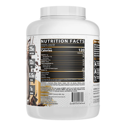 عزل بروتين مصل اللبن - IsoFit من nutrex - 70 حصة (25 جرام بروتين/مغرفة)