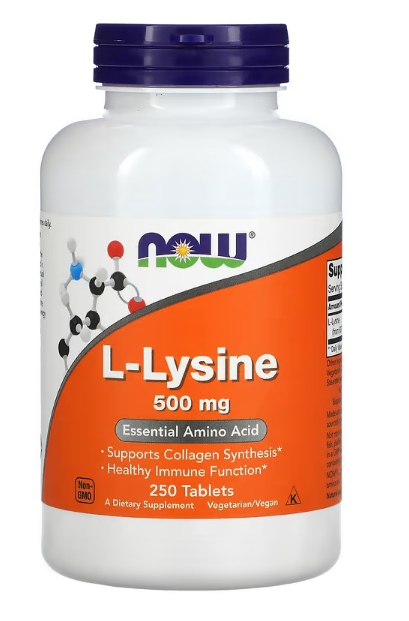 L-Lysine، NOW Foods، 500 مجم، 250 قرصًا