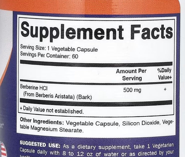 Vitamatic, Berberine, 500 mg, 60 Vegetable Capsules
