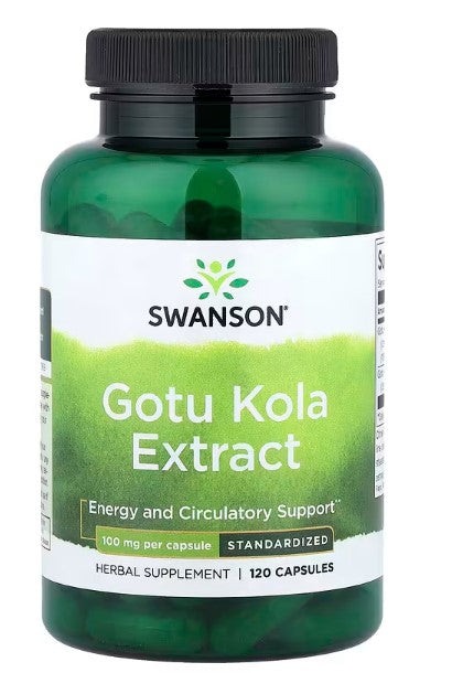 Swanson, Gotu Kola Extract, Standardized, 100 mg, 120 Capsules