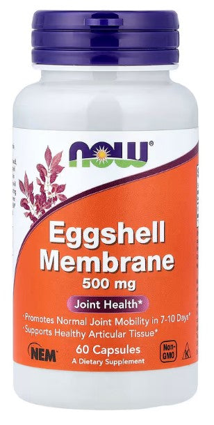 NOW Foods, غشاء قشر البيض, 500 ملجم، 60 كبسولة