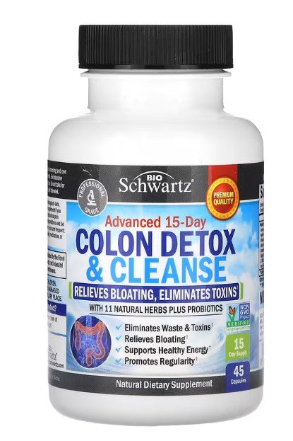 BioSchwartz, Advanced 15-Day Colon Detox & Cleanse, 45 Capsules