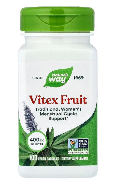 Nature's Way, Vitex Fruit, 400 mg, 100 Vegan Capsules