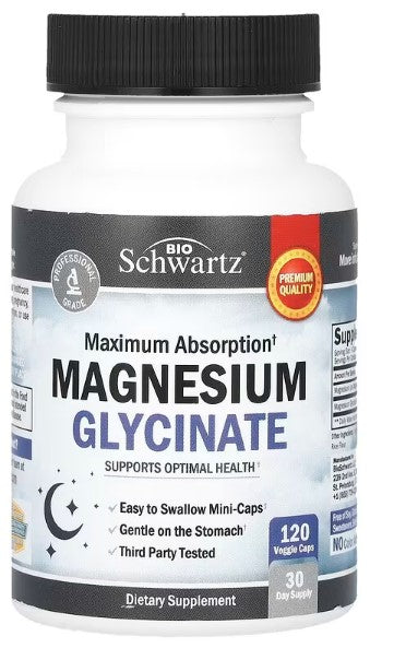 BioSchwartz, Maximum Absorption Magnesium Glycinate, 120 Veggie Caps