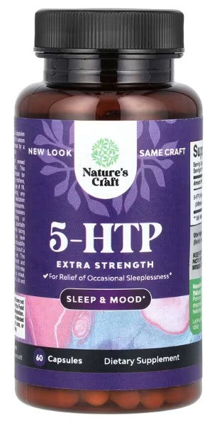 Nature's Craft, 5-HTP, 5htp, 60 Capsules (50 mg per Capsule)