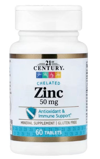Zinc, 21st Century,  50 mg, 60 Tablets