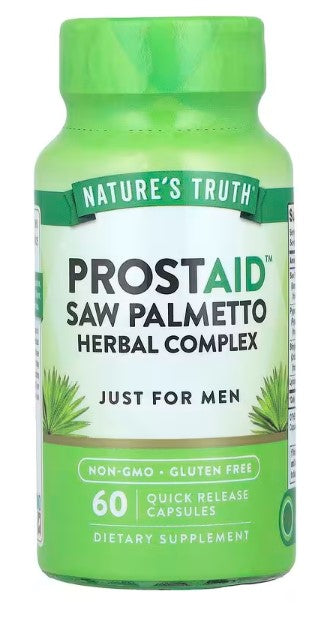 Saw Palmetto Herbal Complex, Prostate Support ,Nature's Truth,  60 Quick Release Capsules