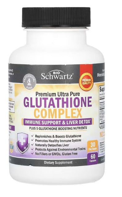 BioSchwartz, Premium Ultra Pure, Glutathione Complex, 60 Capsules