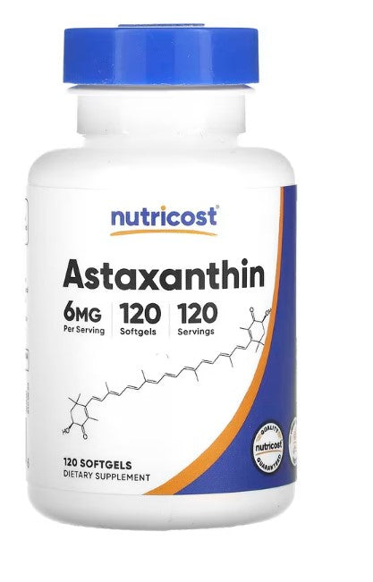 Nutricost, Astaxanthin, 6 mg, 120 Softgels