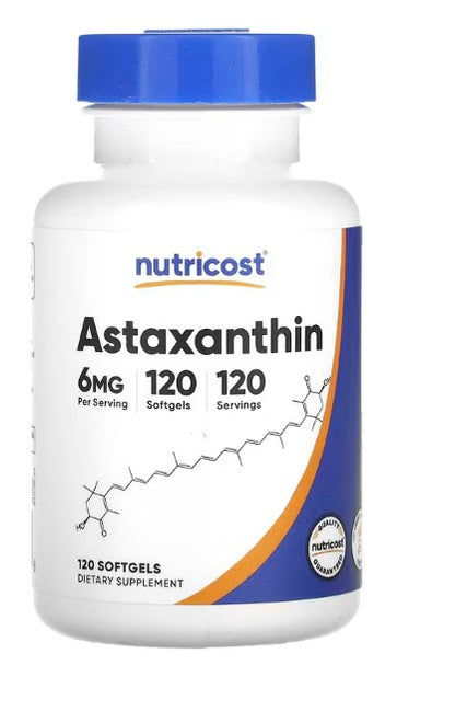 Nutricost, Astaxanthin, 6 mg, 120 Softgels