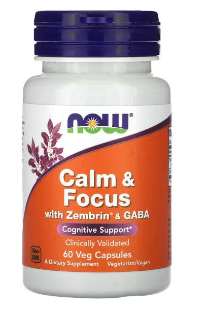 Calm & Focus With Zembrin & GABA, 60 Veg Capsules