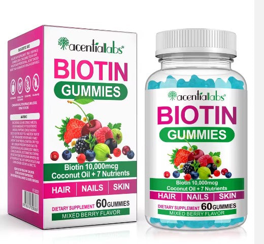 Biotin Gummies, 10,000mcg, 60 Gummies