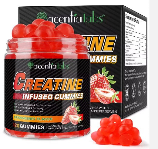 Creatine gummies, 120Gummies, Strawberry