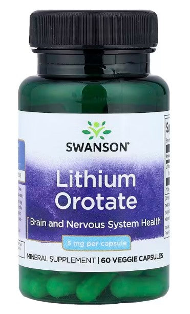 Lithium Orotate, 5 mg, 60 Veggie Capsules