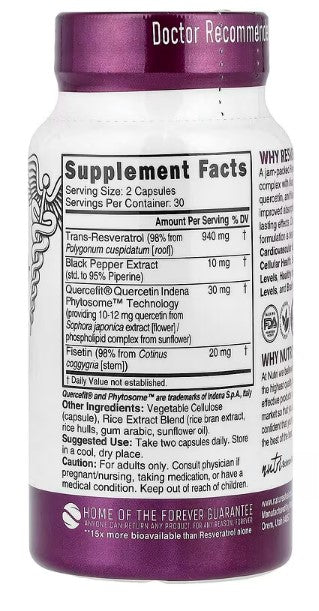 Resveratrol+, 60 Vegan Capsules,Nutri,