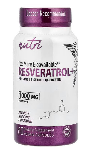 Resveratrol+, 60 Vegan Capsules,Nutri,