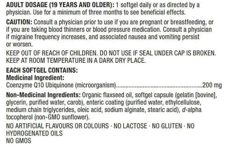 Coenzyme Q10 200mg -Kirkland Signature - 225 Clear Enteric Softgels