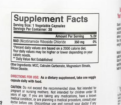 NAD + MAX, 350mg, 30 capsules
