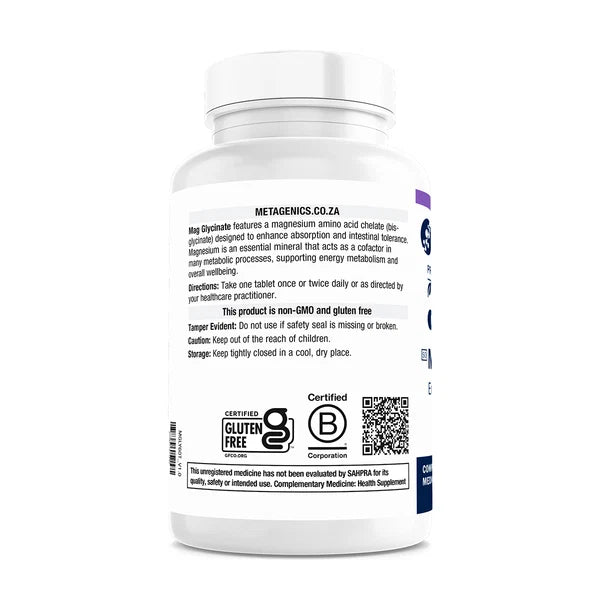 Metagenics, Mag Glycinate, Magnesium Glycinate, 100 mg, 60 Tablets