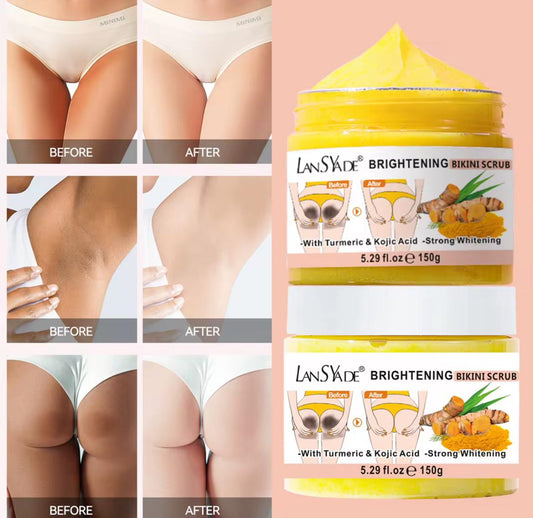 Bikini Area Exfoliator with Turmeric & Kojic Acid & Glutathione & Retinol & Shea Butter Scrub