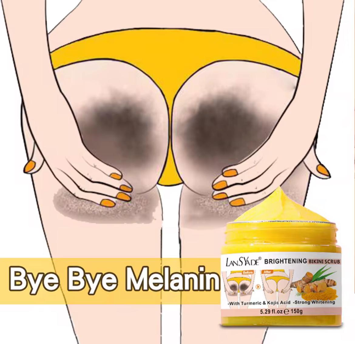 Bikini Area Exfoliator with Turmeric & Kojic Acid & Glutathione & Retinol & Shea Butter Scrub