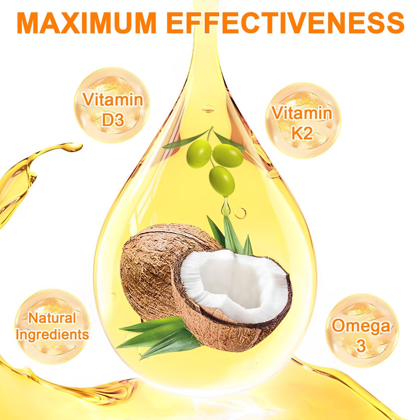 D3 & K2 with omega3 and mct oil ,(5000IU,120mcg)