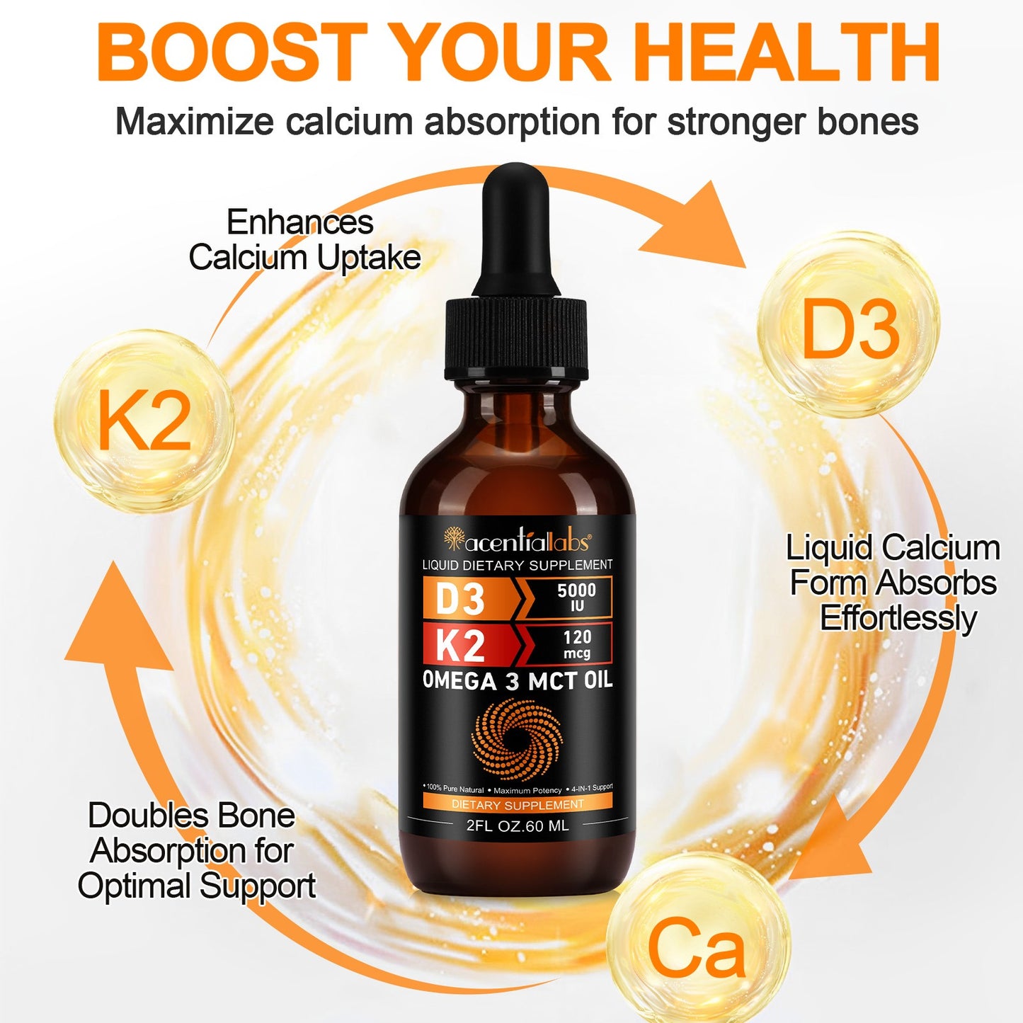 D3 & K2 with omega3 and mct oil ,(5000IU,120mcg)