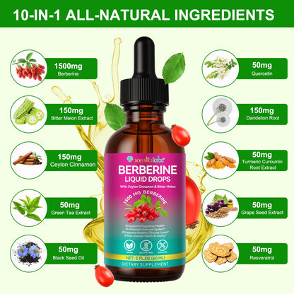Berberine & Ceylon Cinammon Liquid, Ancient Labs, 1500mg(60 days)