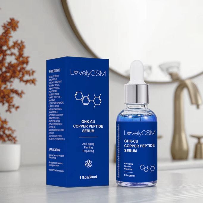 GHK-CU Copper Peptide Serum For Face - Tightening, Repairing, Collagen Boosting-Fragrance-Free