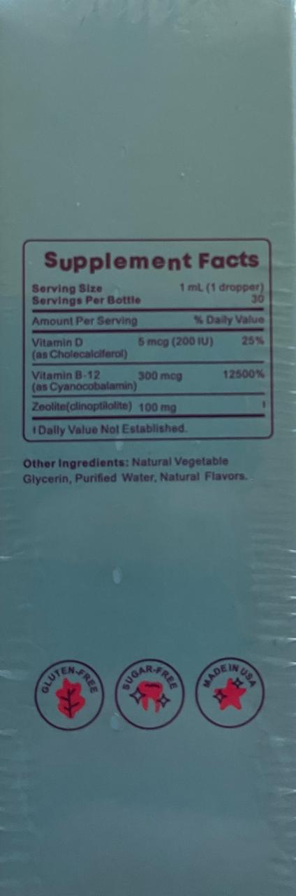 Zeolite Clinoptillite  Methylated B12 & Vitamin D3 | 30 Servings