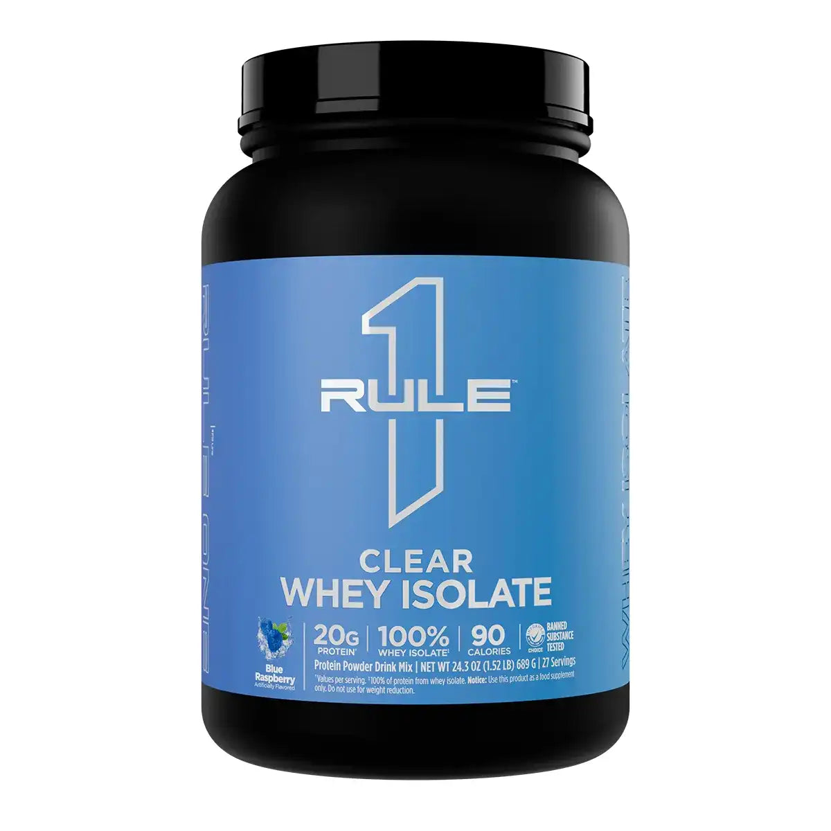 Clear Whey Isolate Rule1 - Rule 1 R1 Clear Isolate  - Gluten Free,  Helps with Muscle, Strength and Recovery