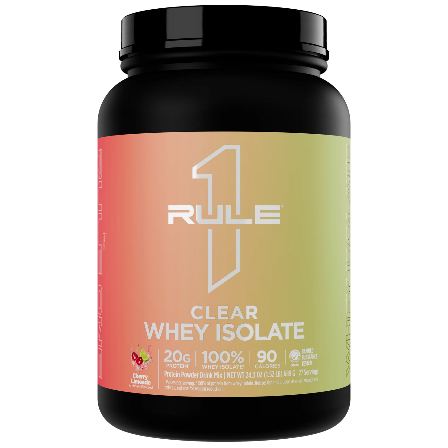 Clear Whey Isolate Rule1 - Rule 1 R1 Clear Isolate  - Gluten Free,  Helps with Muscle, Strength and Recovery