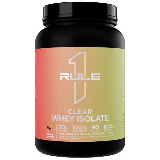 Clear Whey Isolate Rule1 - Rule 1 R1 Clear Isolate  - Gluten Free,  Helps with Muscle, Strength and Recovery