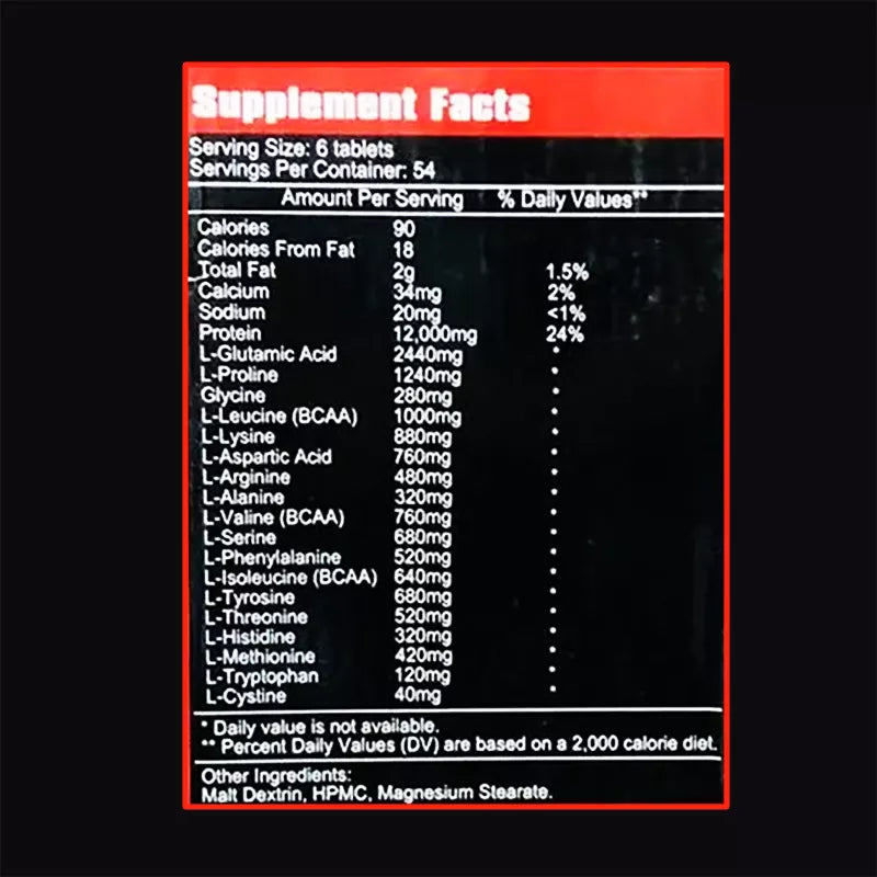 Amino Hardcore ,Mega Sports, 360 tablets, chocolate